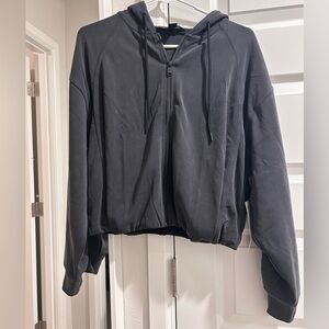 Athleta SeaSoft Bubble Hem Full Zip Hoodie